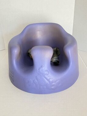 Bumbo Infant Floor Seat Baby Sit Up Chair w/ Adjustable Safety Harness Purple